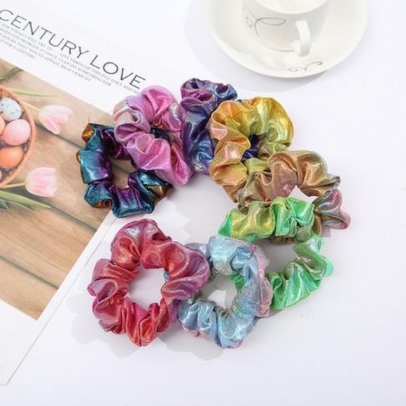 *Arriving soon* shimmer rainbow scrunchie main image 3